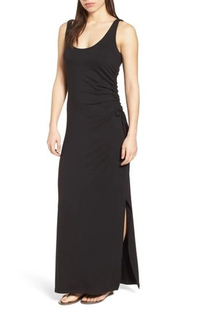 Tommy Bahama Tambour Shirred Maxi Dress In Black