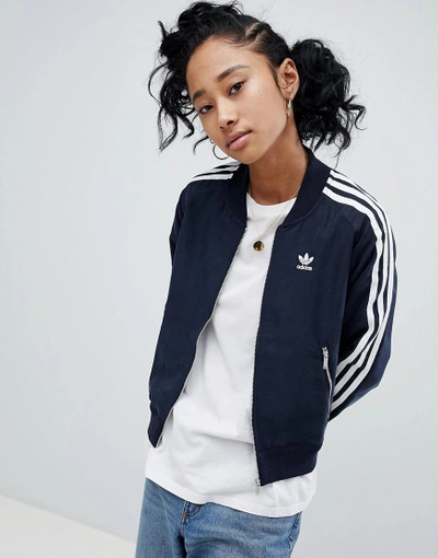 Adidas Originals Three Stripe Track Jacket - Black | ModeSens