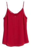 1.state Chiffon Inset Camisole In Persian Red