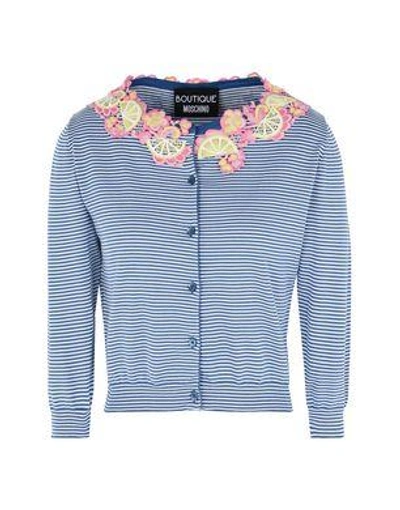 Boutique Moschino Cardigans In Blue
