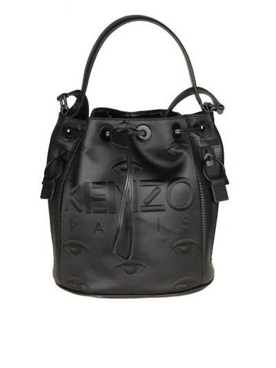 Kenzo Bucket Bag In Black Fabric