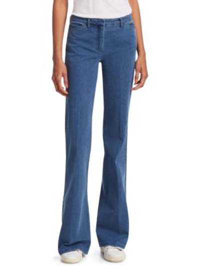 Theory Demitria Flare Jeans In Movement Denim Light