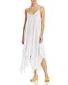 Bleu Rod Beattie Handkerchief-hem Dress Swim Cover-up In White