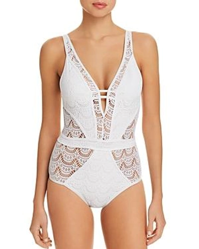 Becca By Rebecca Virtue Color Play One Piece Swimsuit In White