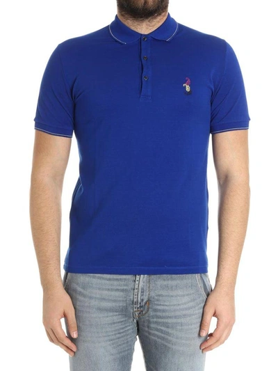 Etro Cotton Polo Shirt In Blue