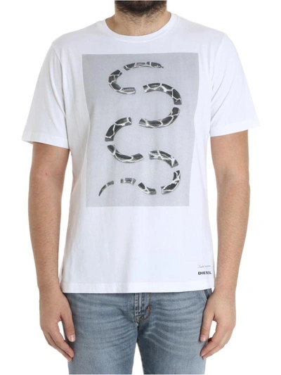 Diesel Just" Cotton T-shirt" In White