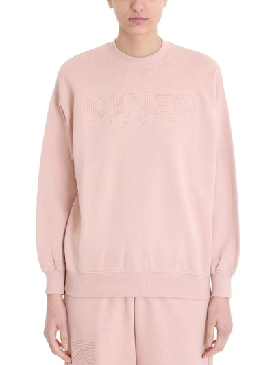 Kenzo Paris Pink Cotton Sweatshirt In Rose-pink