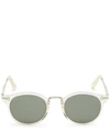 Cubitts Flaxman Round Acetate Sunglasses In White