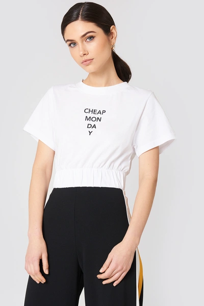 Cheap Monday Crop Top Mirror Logo - White