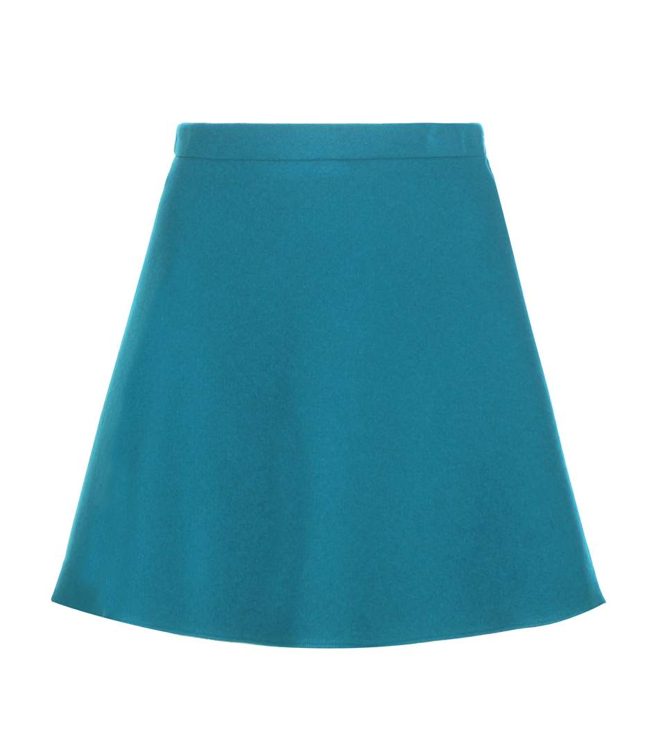 Miu Miu Virgin Wool Miniskirt In Pavoee | ModeSens