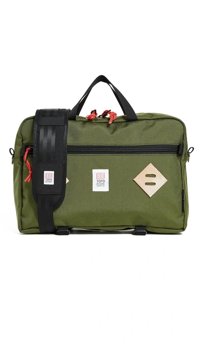 Topo Designs Mountain Briefcase In Olive