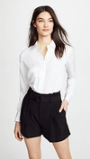 Vince Slim Fitted Blouse In Black