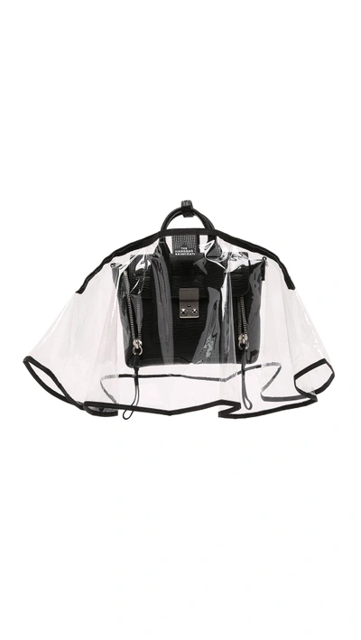 The Handbag Raincoat Mini City Slicker Handbag Raincoat In Clear/black