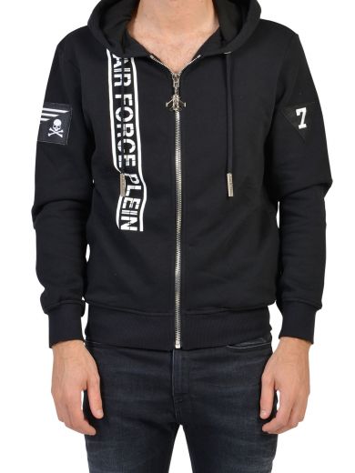 Philipp Plein Full Zip Sweatshirt In Black | ModeSens