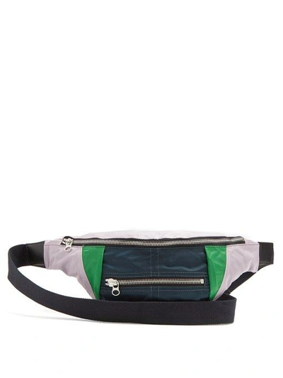 Isabel Marant Noomi Nylon Belt Pack In Petrol/silver