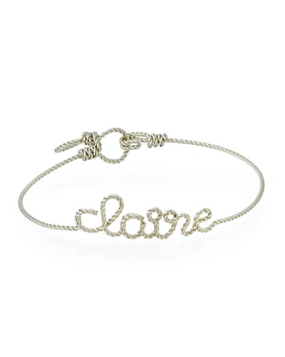 Atelier Paulin Personalized 10-letter Twist Wire Bracelet, Silver