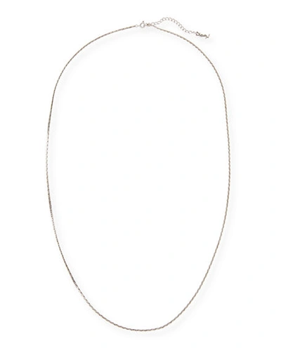 Saint Laurent Men's Chain Necklace With Logo Clasp In Silver