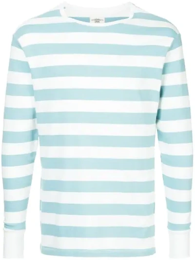 Kent & Curwen Striped Long Sleeve Shirt In Blue