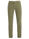 Incotex Slim-leg Cotton-blend Twill Trousers In Green