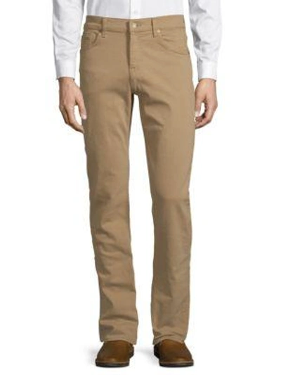 7 For All Mankind Slimmy Solid Jeans In Khaki