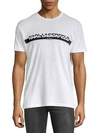 Karl Lagerfeld Graphic Short Sleeve Cotton Tee In White