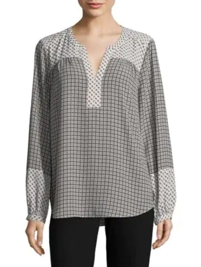 Nydj Sage Diamond Top In Light Grey