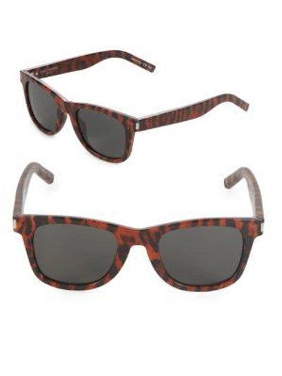 Saint Laurent 50mm Square Sunglasses In Brown