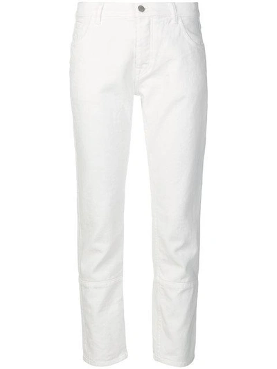 Andrea Ya'aqov Cropped Tapered Jeans In White