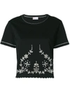 Red Valentino Embroidered Top - Black