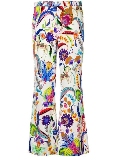 Etro Mixed Floral Cropped Trousers