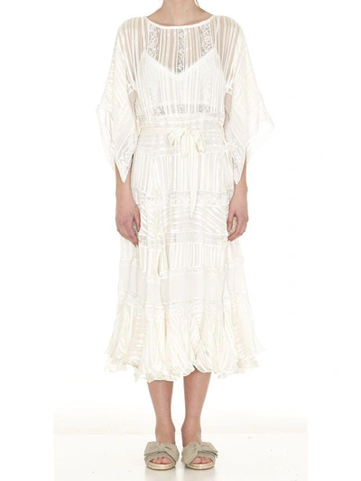 Zimmermann Whitewave Veil Dress In Bianco