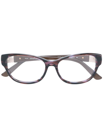 Swarovski Eyewear Cat-eye Frame Glasses In Brown