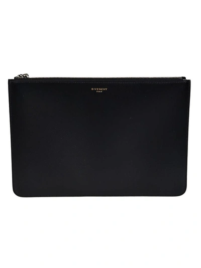 Givenchy Logo Detail Clutch In Black