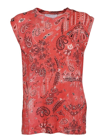 Iro Printed Tank Top In Red