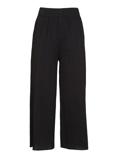 Federica Tosi Textured High-waist Trousers In Black