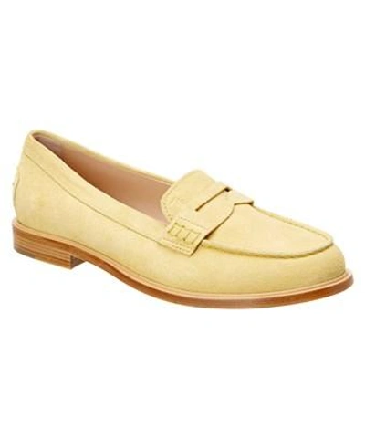 Tod's Suede Moccasin In Yellow