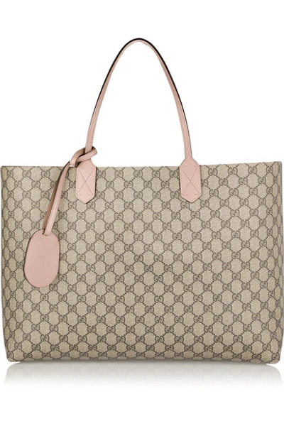 Gucci Turnaround Medium Reversible Textured-leather Tote In Pink | ModeSens