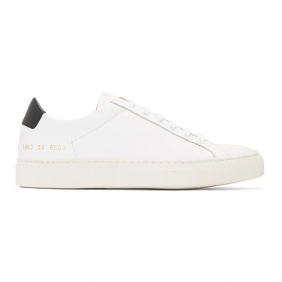 Common Projects Retro Two-tone Leather Sneakers In White | ModeSens