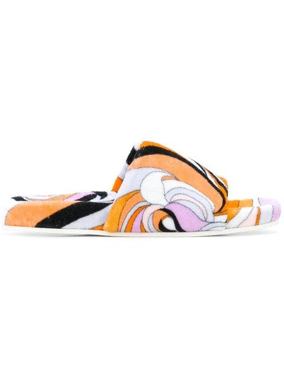 Emilio Pucci Printed Slides - Yellow & Orange