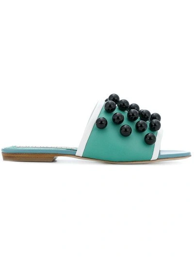 Emilio Pucci Faux Pearl-embellished Slides