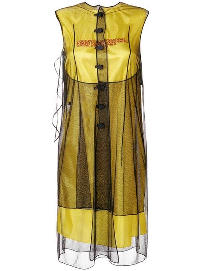 Calvin Klein 205w39nyc Mesh Logo Dress In 4