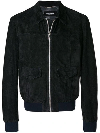 Dolce & Gabbana Zip Jacket In Blue