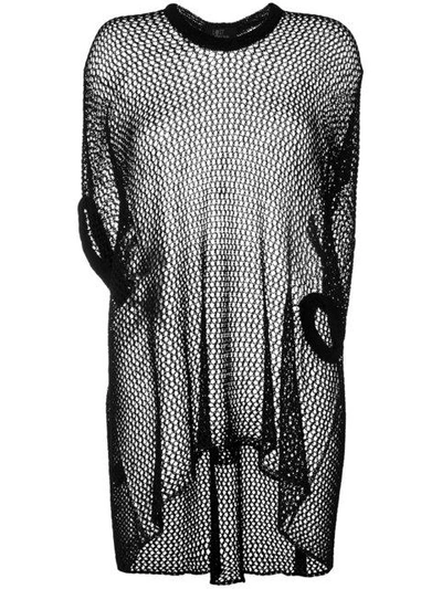 Lost & Found Ria Dunn Oversized Open Knit Sweater - Black In Black