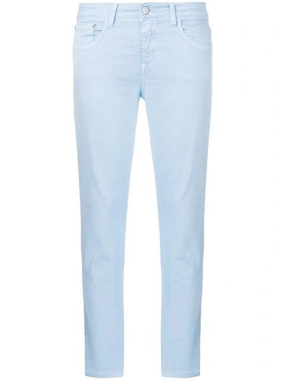 Closed Cropped Skinny Trousers In Blue