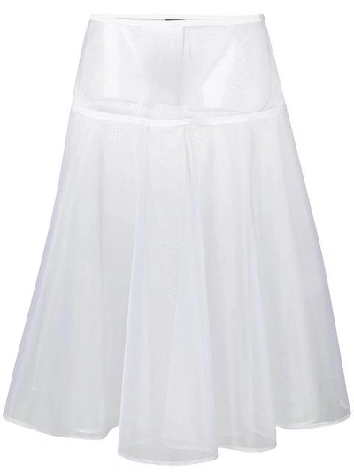 Ermanno Ermanno Tulle Midi Skirt - White