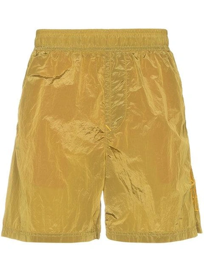 Stone Island Metal Garment Dyed Swim Shorts - Yellow & Orange