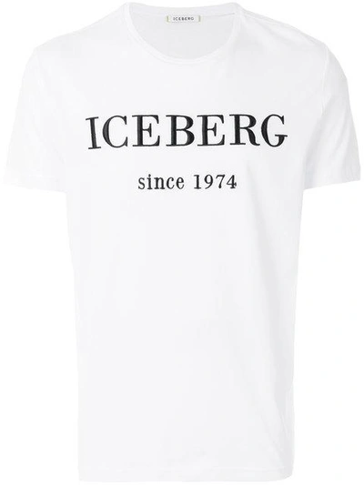 Iceberg Logo Embroidered T In White