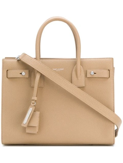 Saint Laurent Small Sac De Jour Bag In Neutrals