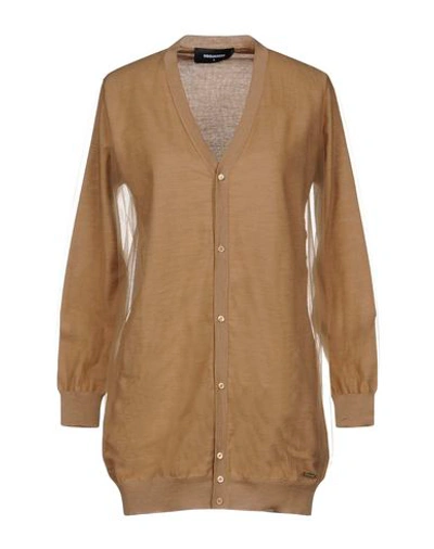 Dsquared2 Cardigans In Camel