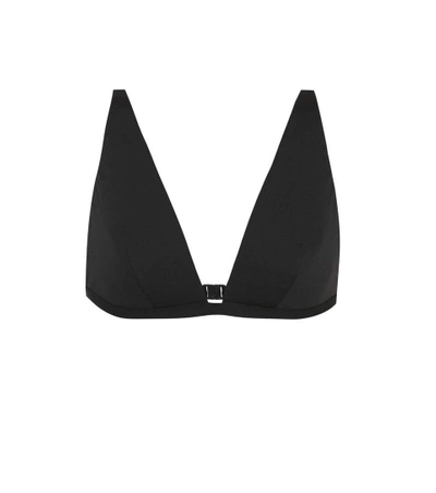 Max Mara V-neck Bikini Top In Black